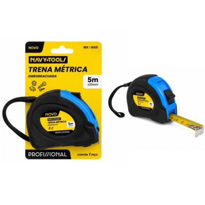 TRENA DE 5 M COM IMÃ FITA 25MM EMBORRACHADA NAVY 16021